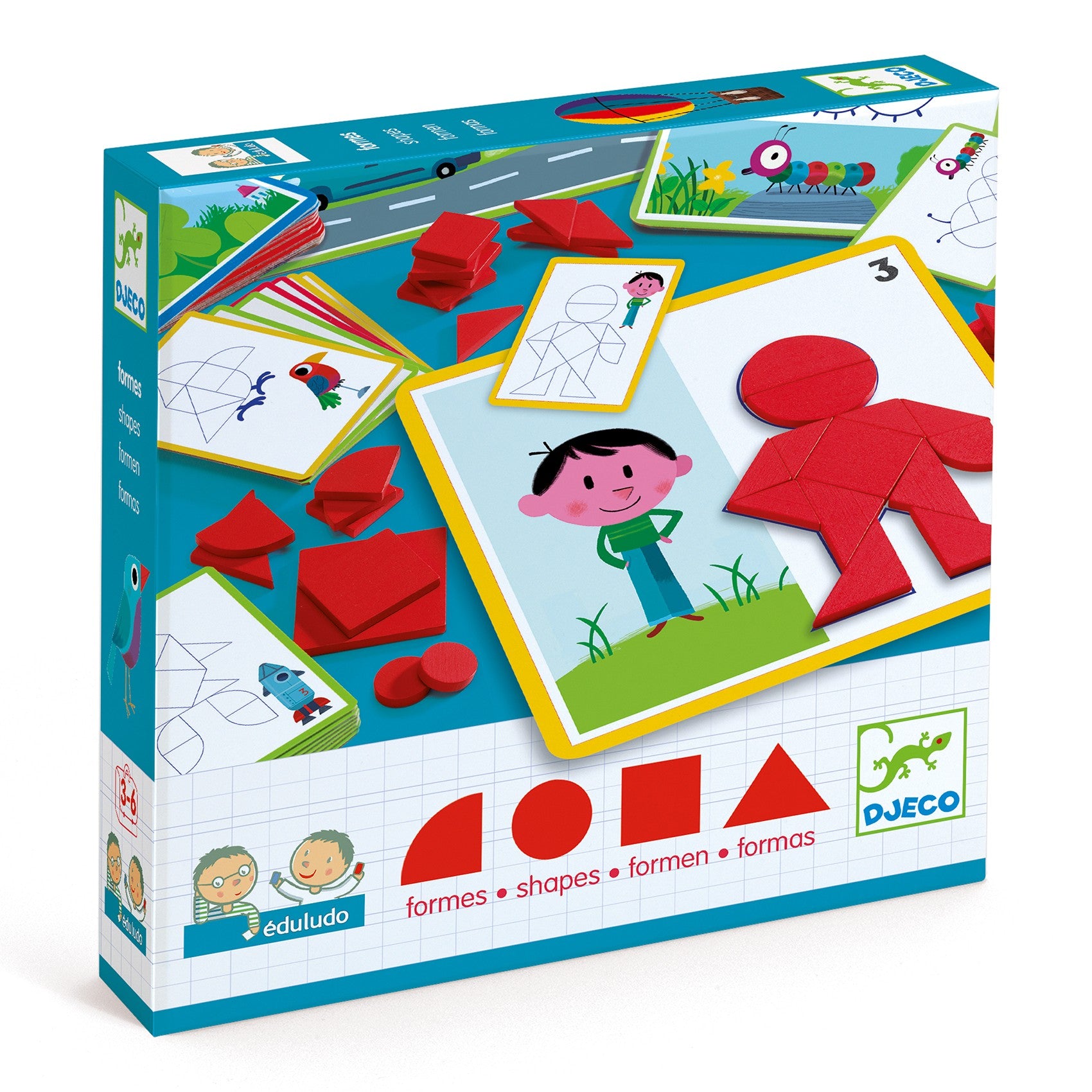 Djeco Układanka figury geometryczne klocki logiczne - 4kidspoint.pl