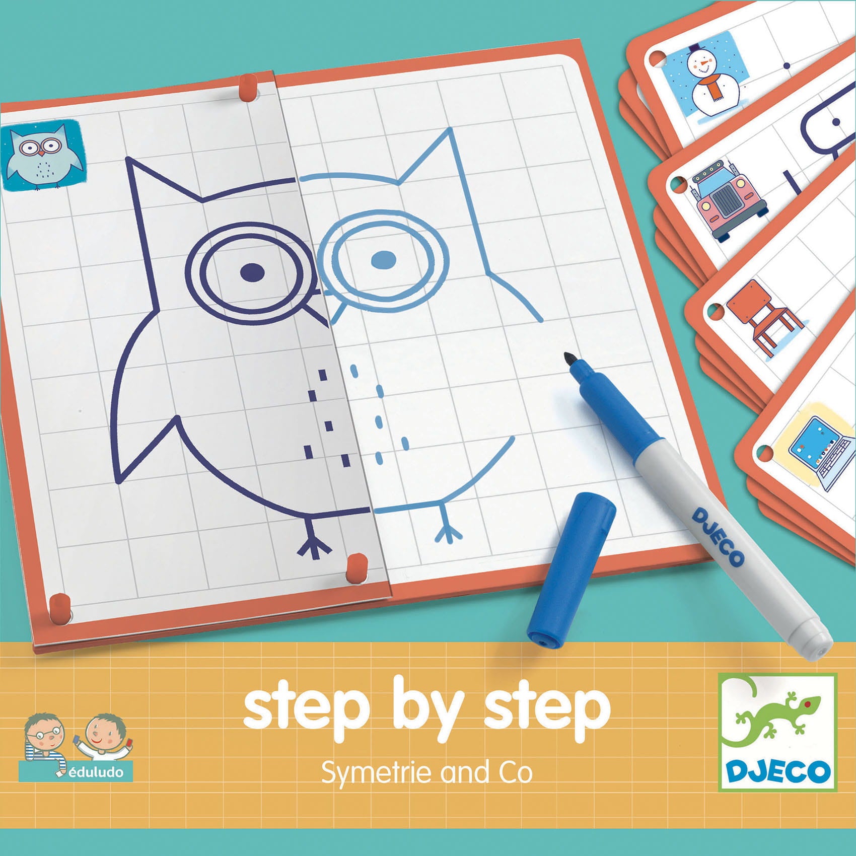Djeco Eduludo Krok po kroku nauka rysowania symetria osiowa - 4kidspoint.pl