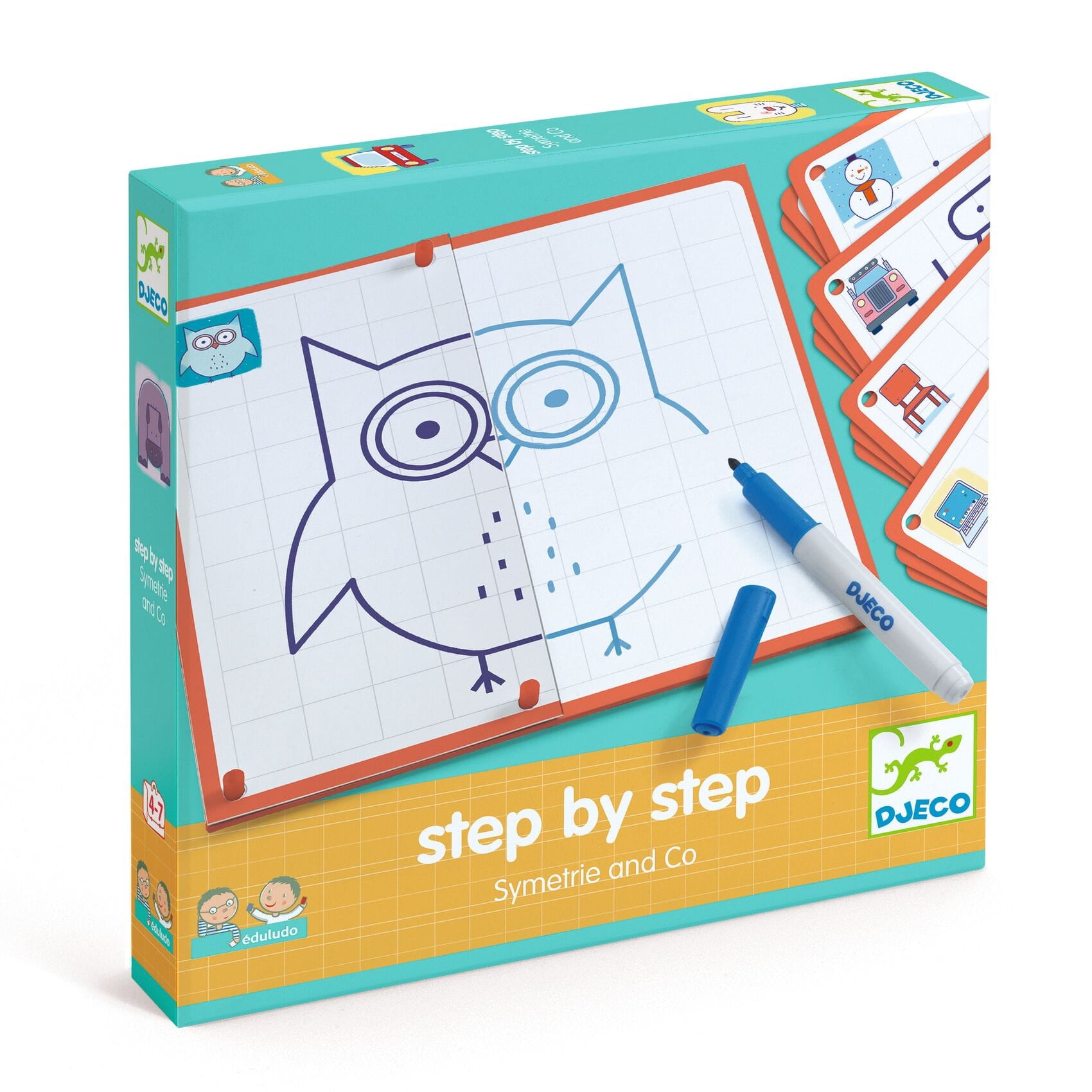 Djeco Eduludo Krok po kroku nauka rysowania symetria osiowa - 4kidspoint.pl