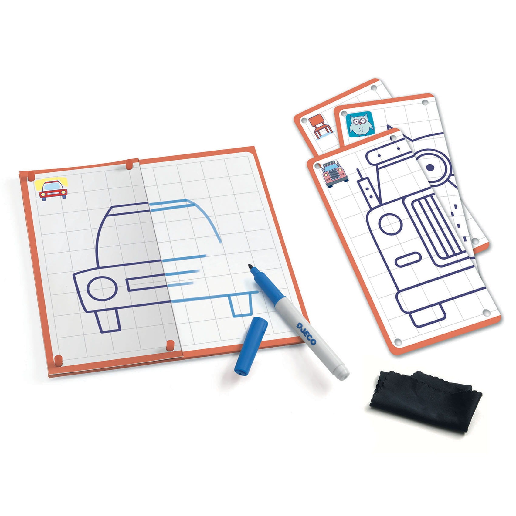 Djeco Eduludo Krok po kroku nauka rysowania symetria osiowa - 4kidspoint.pl