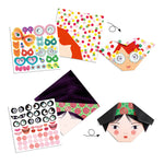 Djeco Zestaw kreatywny Origami i naklejki Wesołe twarze - 4kidspoint.pl