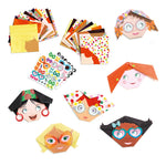 Djeco Zestaw kreatywny Origami i naklejki Wesołe twarze - 4kidspoint.pl