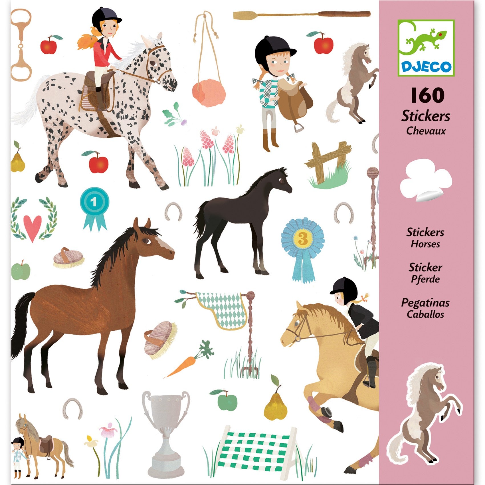 Djeco Naklejki 160 szt. Konie - 4kidspoint.pl