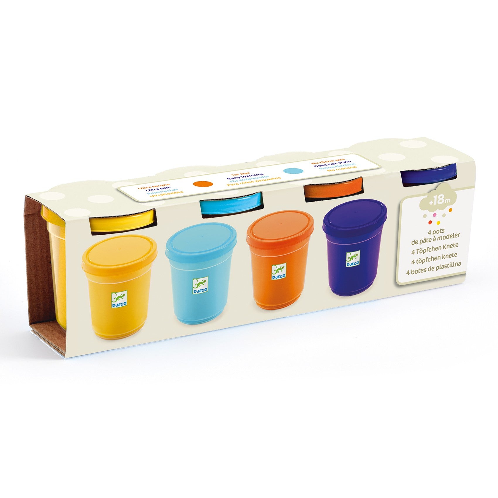 Djeco Masa Plastyczna 4 szt. Plain - 4kidspoint.pl