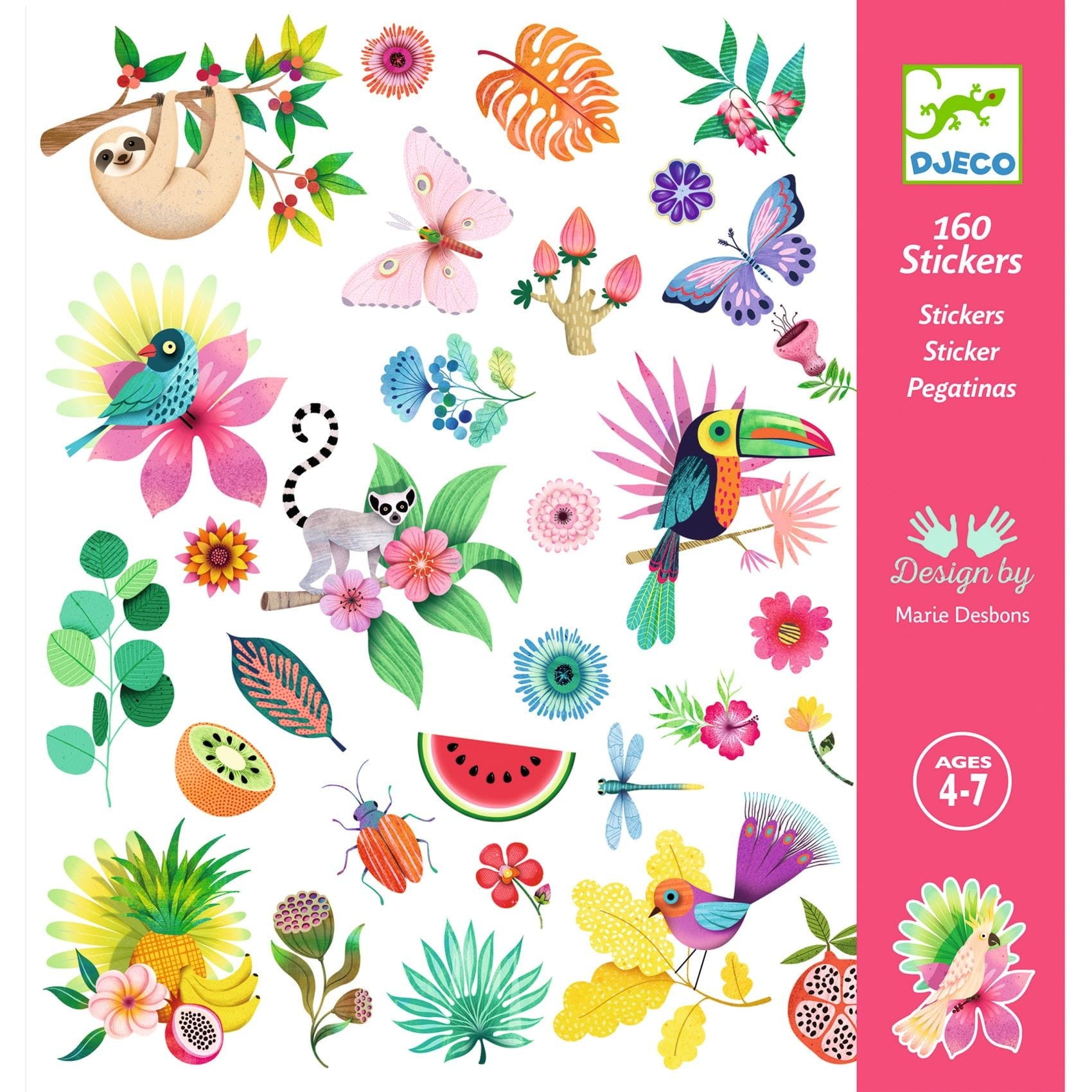 Djeco Naklejki dla dzieci Raj 160 szt. - 4kidspoint.pl