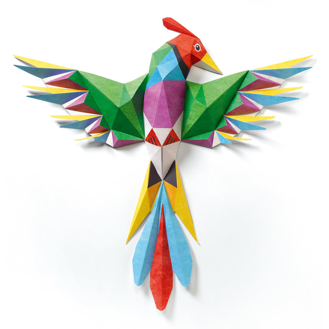 Djeco Zestaw artystyczny origami składanka 3D Papuga - 4kidspoint.pl