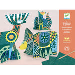 Djeco Wydrapywanki dla dzieci Zwierzęta Folk - 4kidspoint.pl