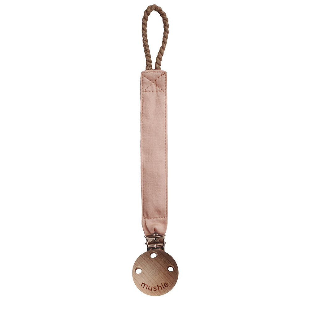 Mushie Materiałowa zawieszka do smoczka Blush