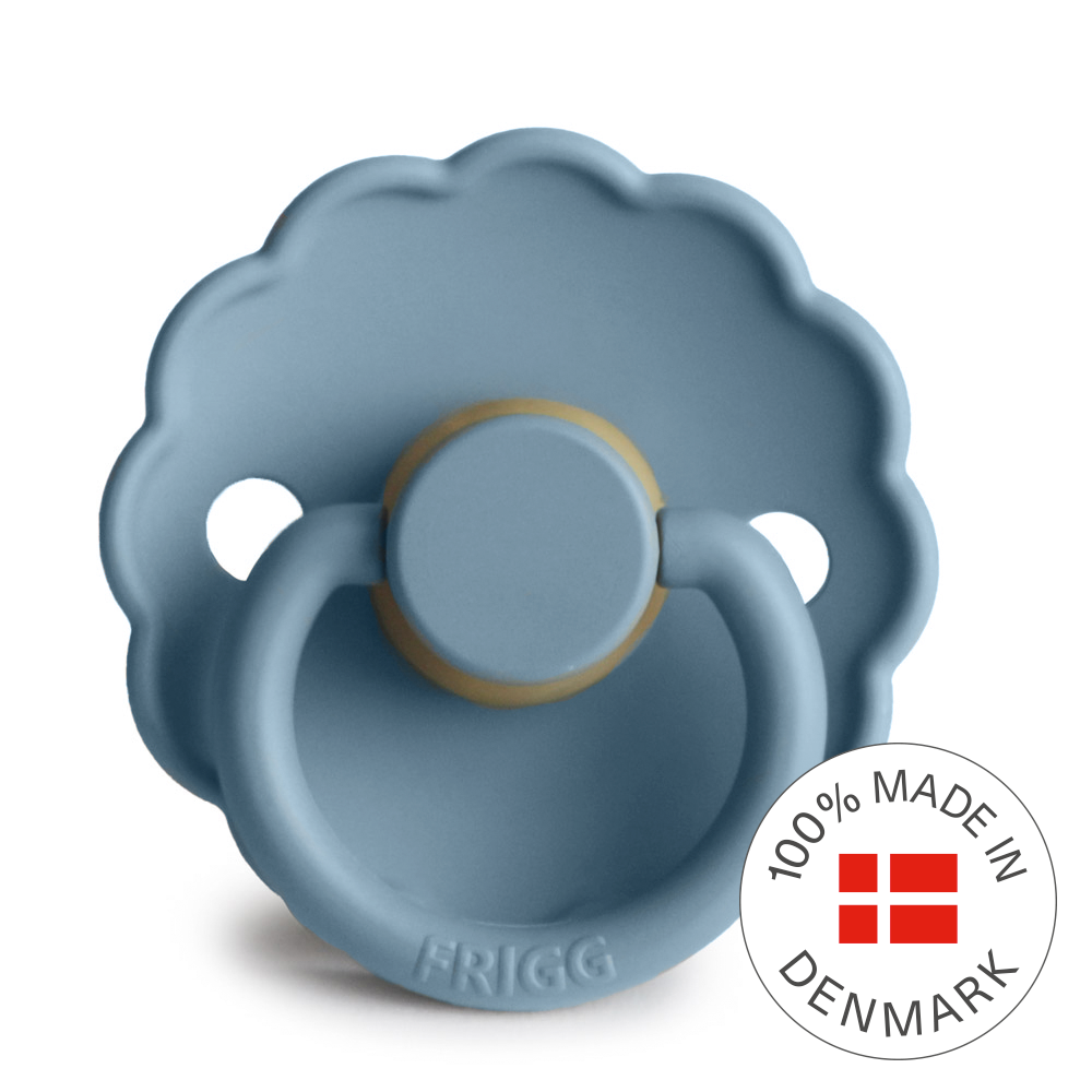 Frigg Smoczek kauczukowy okrągły Daisy Glacier Blue 6m+