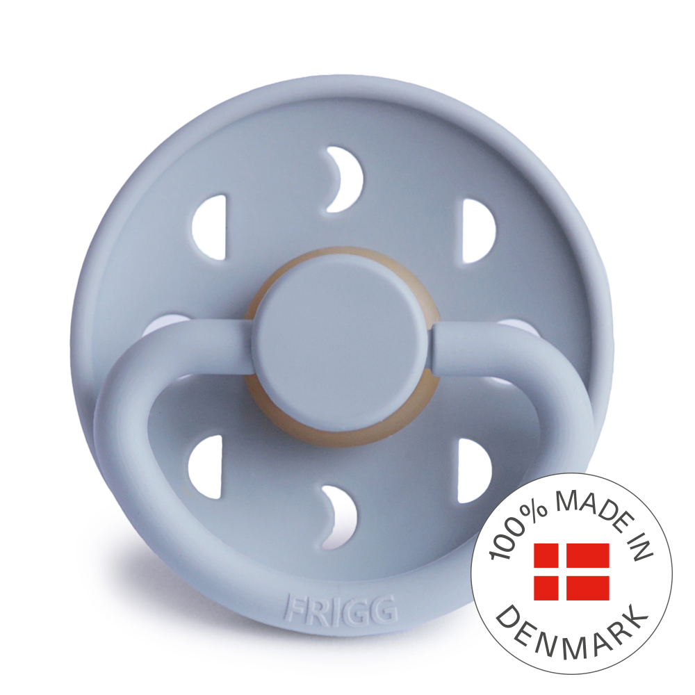 Frigg Smoczek kauczukowy okrągły Moon Powder Blue 0+