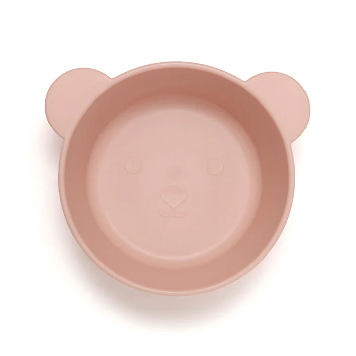 Petit Monkey Miseczka dla dziecka 2 szt. Miś różowy