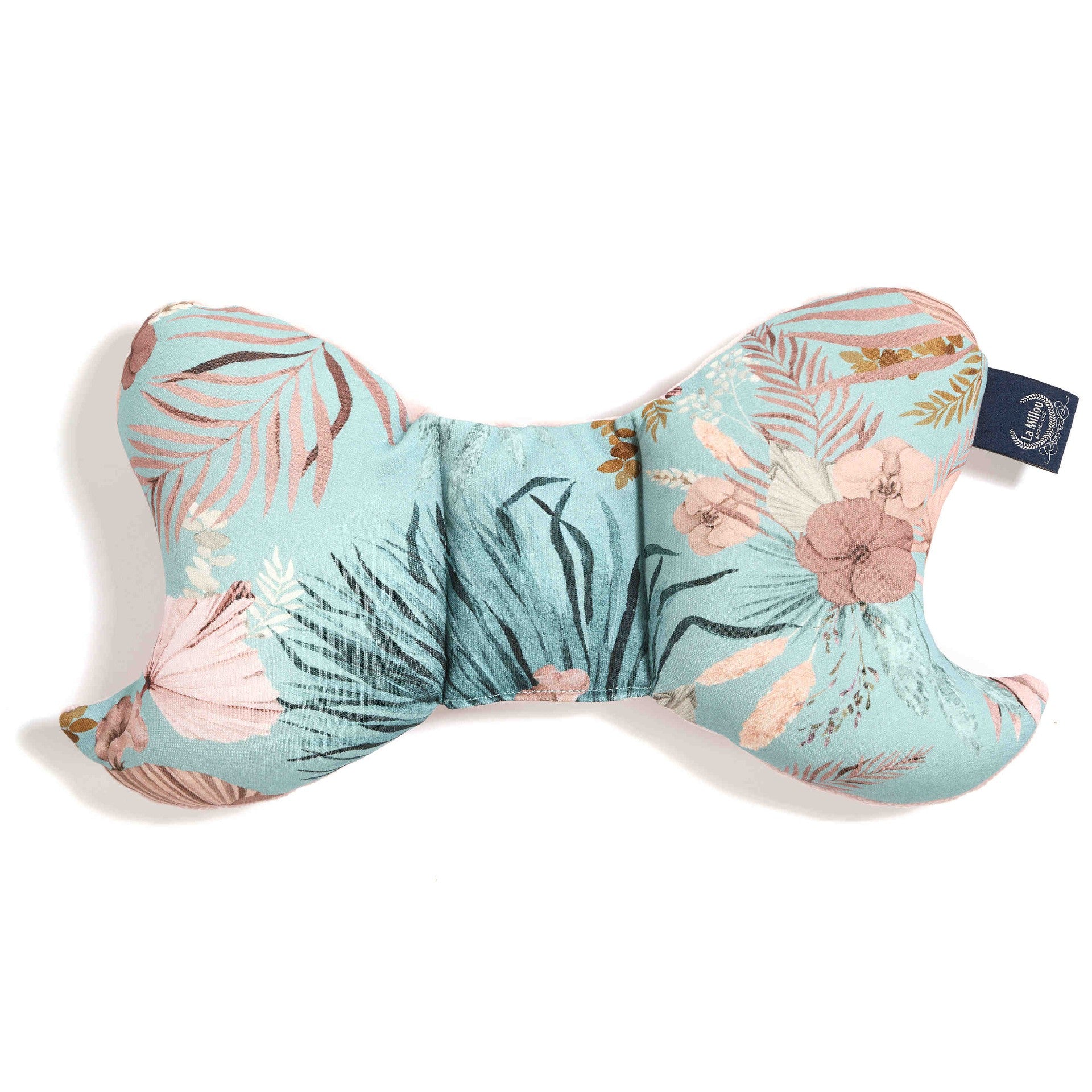 La Millou Poduszka do wózka Angel's Wings Boho Palms Velvet Powder Pink - 4kidspoint.pl
