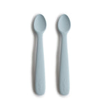 Mushie Łyżeczki silikonowe do nauki samodzielnego jedzenia Powder Blue