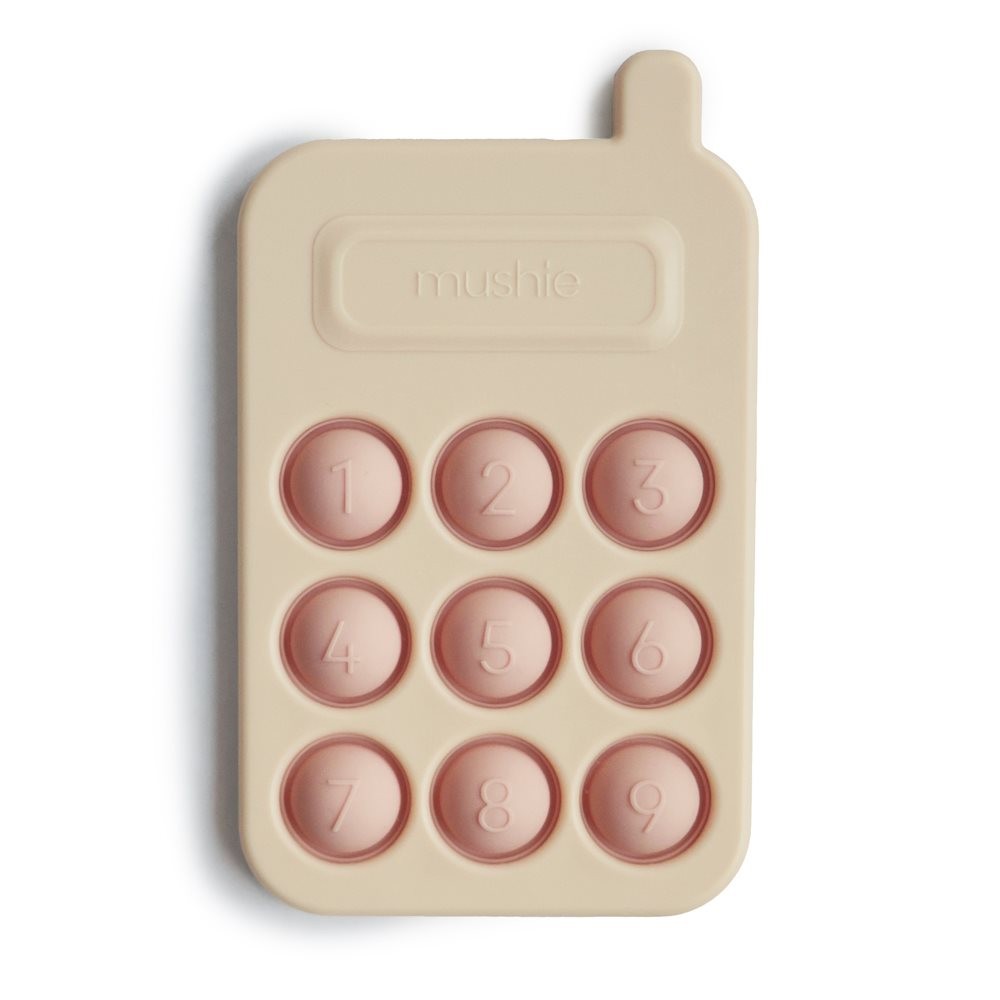 Mushie Zabawka sensoryczna Bąbelki do wciskania telefon Blush