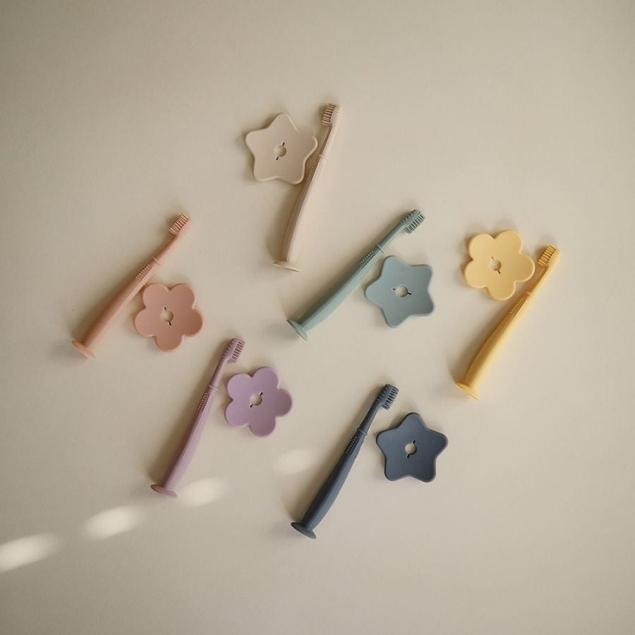 Mushie Szczoteczka do mycia zębów dla dzieci Star Cambridge Blue