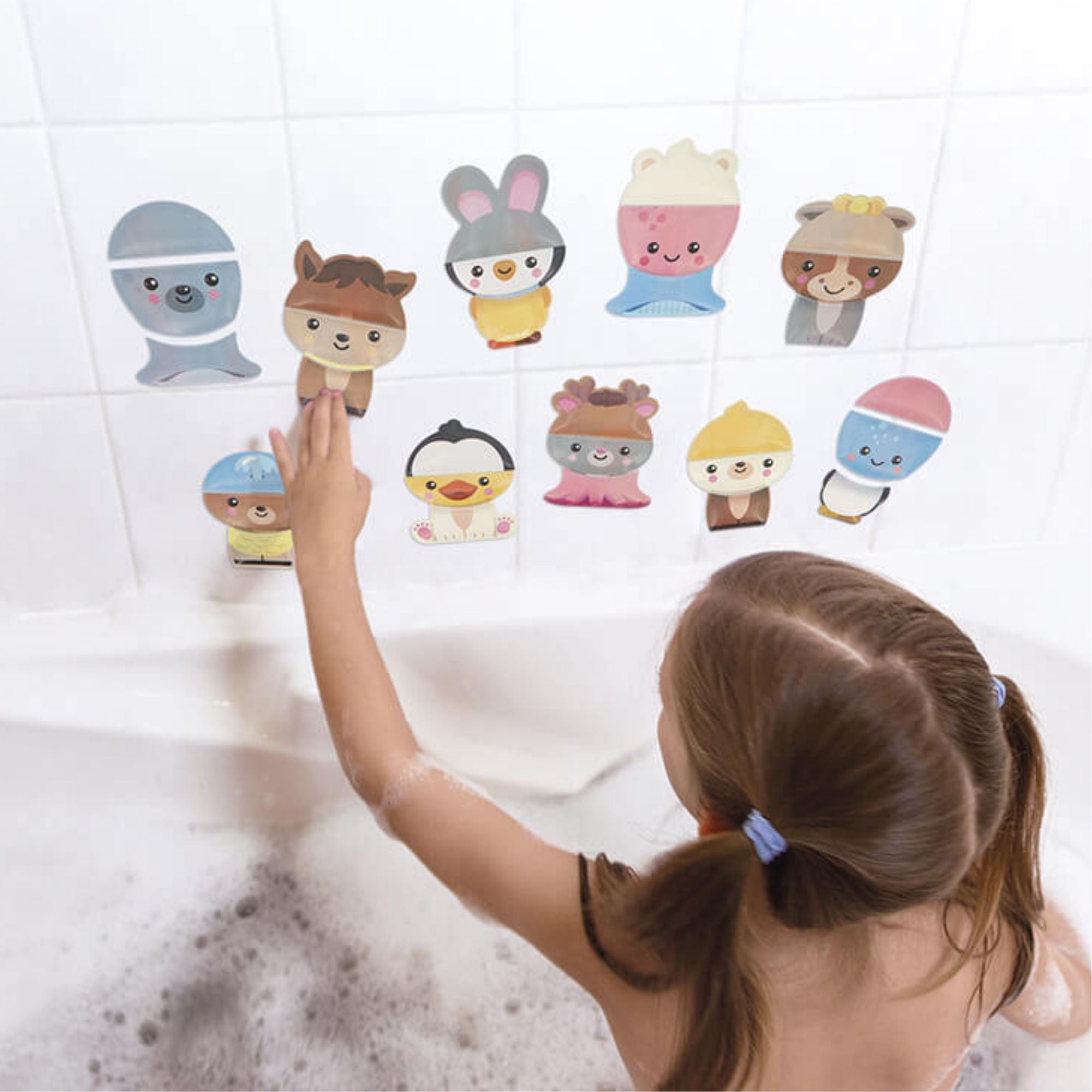 Janod Puzzle piankowe do kąpieli Układanka dla dzieci Mix and match Zwierzątka