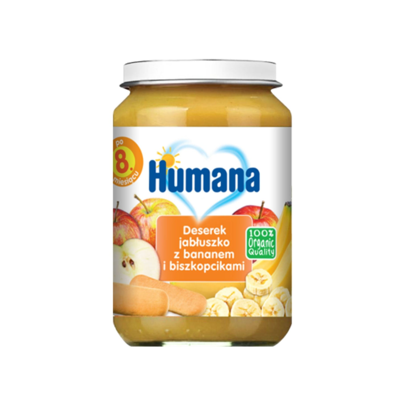 Humana Deserek dla dziecka Jabłuszko z bananem i biszkopcikami 190 g