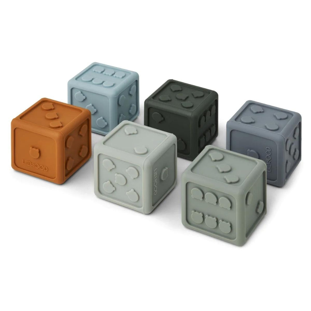 Liewood klocki dla dzieci Gloria Dices 6 pack Blue Multi mix