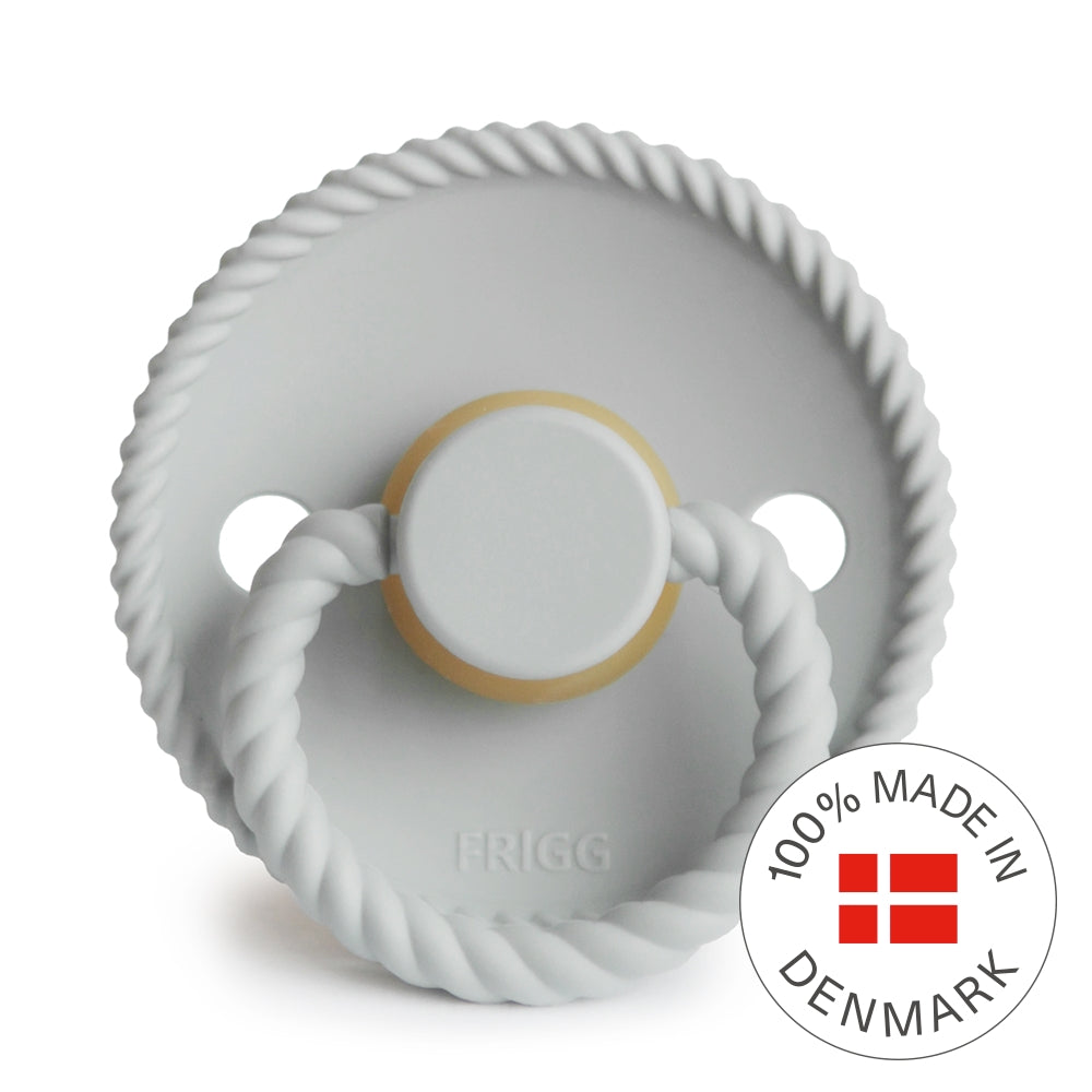 Frigg Smoczek dla niemowlaka rope kauczuk silver gray rozmiar 1