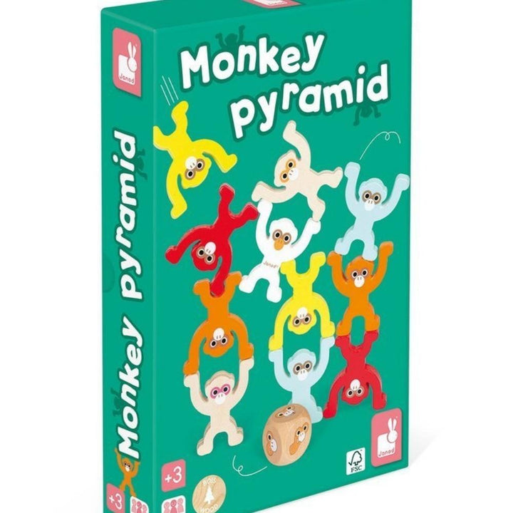 Janod Gra zręcznościowa Małpia piramida 3+