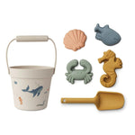 Liewood Zabawki do piasku 6 el.  Sea creature Sandy