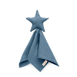 YOSOY przytulanka dla niemowlaka Doudou star 100% cotton muslin indigo