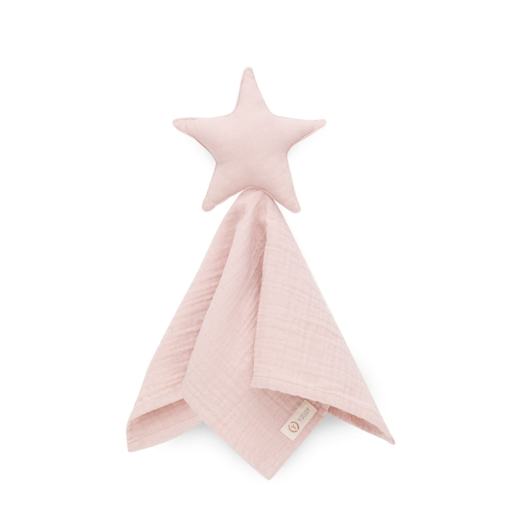 YOSOY przytulanka dla niemowlaka Doudou friend 100% cotton muslin powder pink