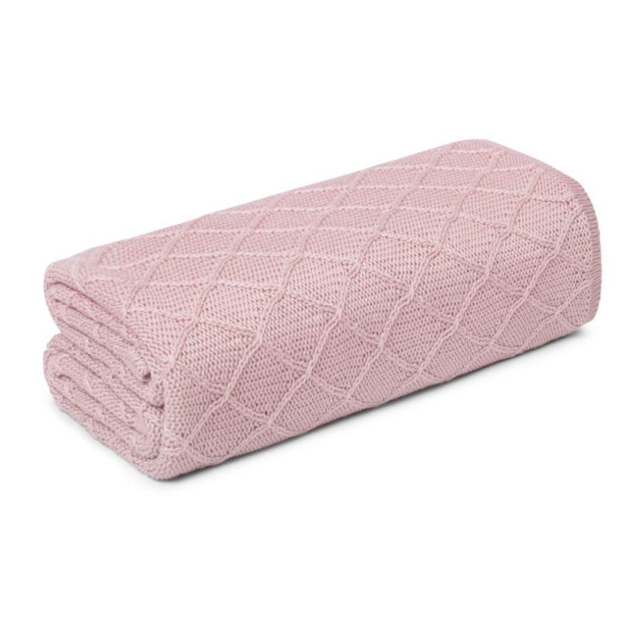 Memi Lekki kocyk otulacz powder pink wafer 90x90 cm