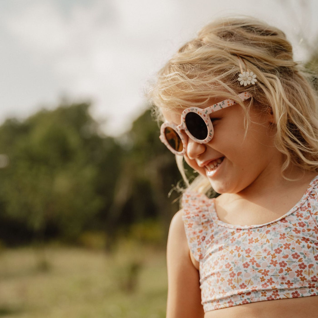 Little Dutch Okulary przeciwsłoneczne dla dzieci Little Pink Flowers 2-5 lat