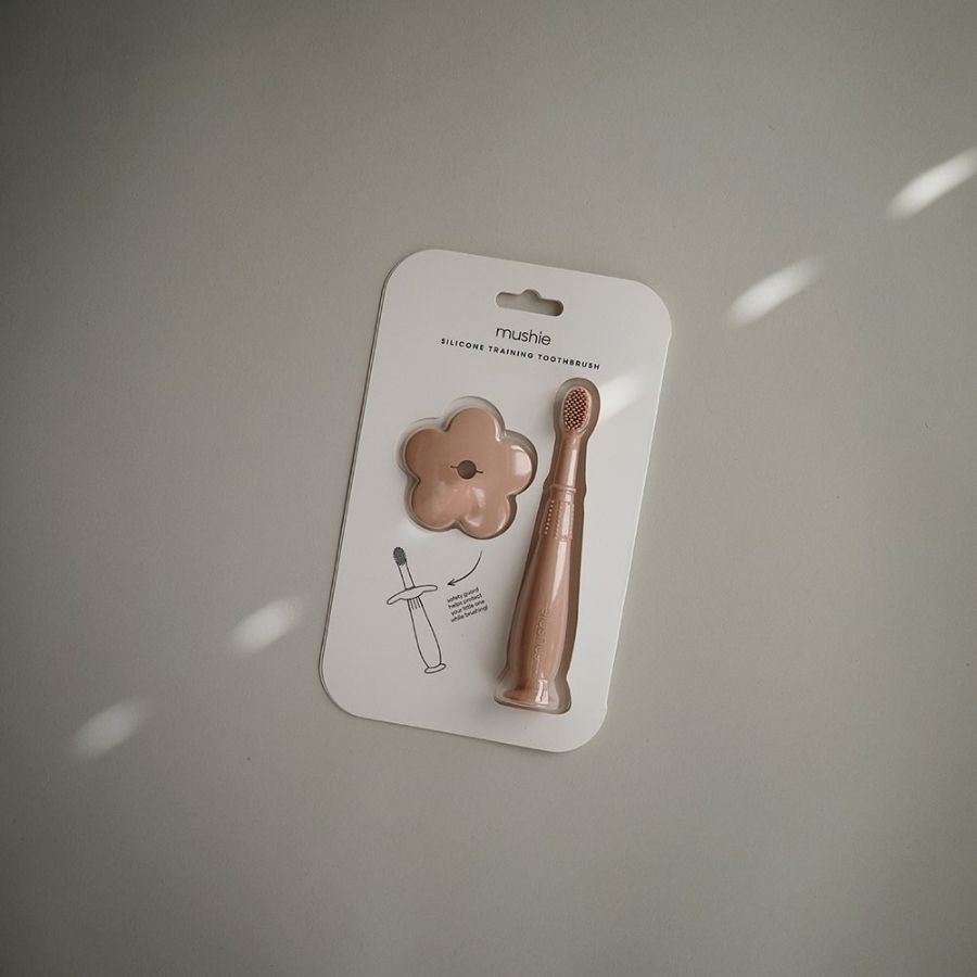 Mushie Szczoteczka do mycia zębów dla dzieci Flower Blush