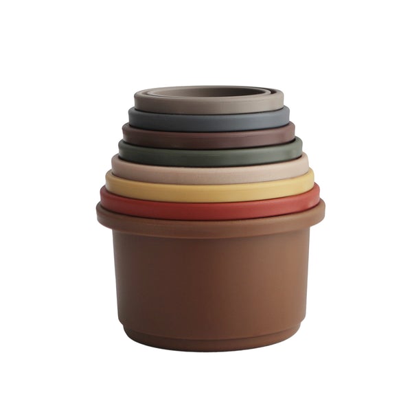 Mushie Wieża z kubeczków Retro - 4kidspoint.pl