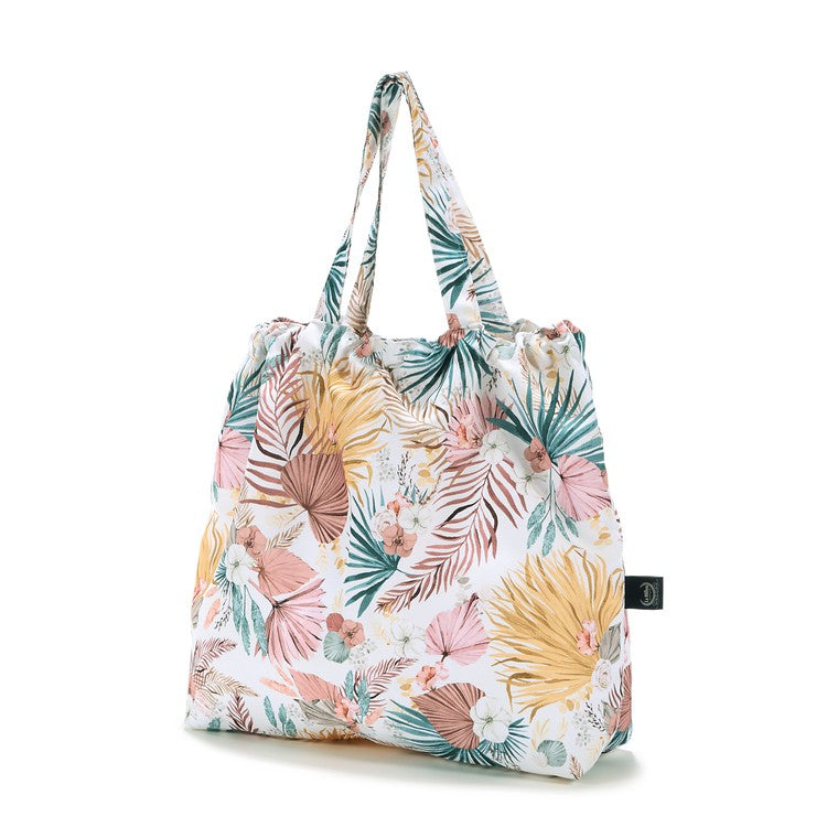 La Millou Shopper Bag z kieszonką Boho Palms Light