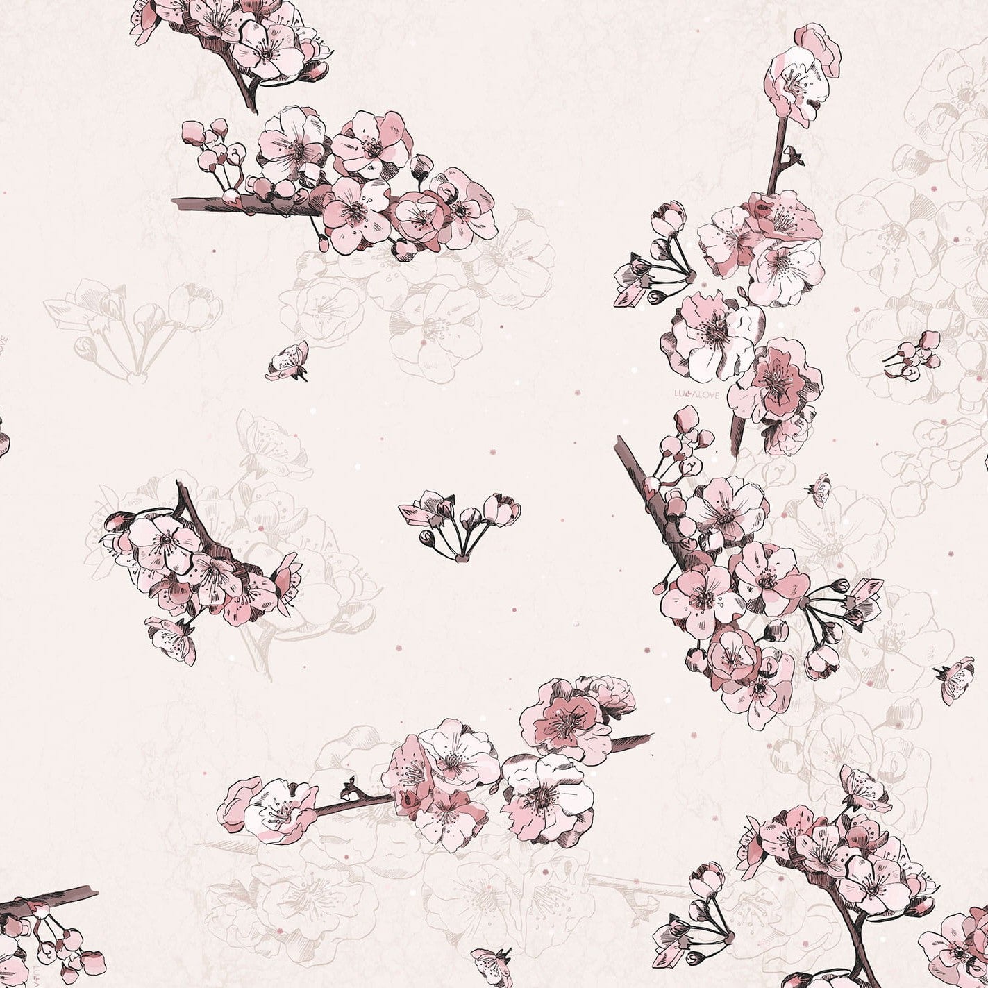 Lullalove Bawełniana chustka z daszkiem - Sakura