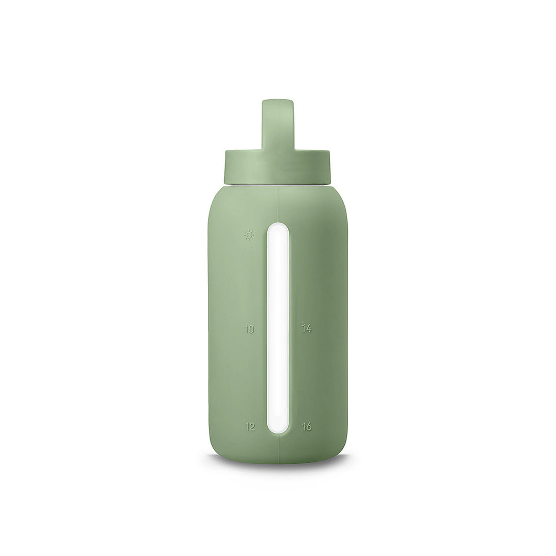 MUUKI motywacyjna szklana butelka na wodę 720 ml Silver Sage