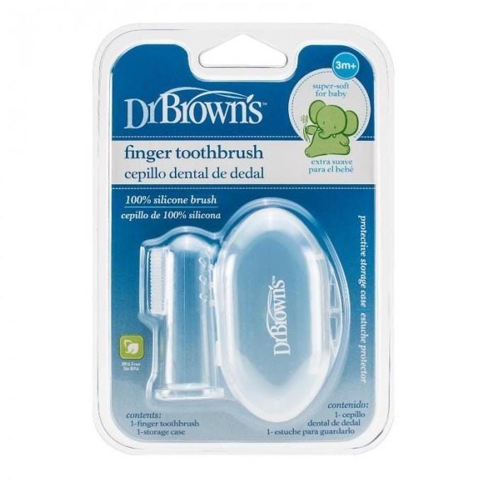 Dr Brown's Silikonowa szczoteczka do zębów i masażu dziąseł w pudełku 0+ - 4kidspoint.pl