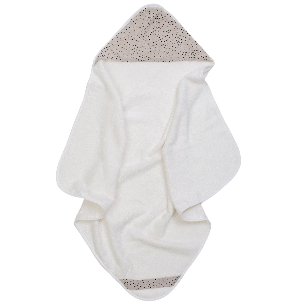 Bim Bla Bambusowy ręcznik dla niemowlaka z kapturkiem Dust beż
