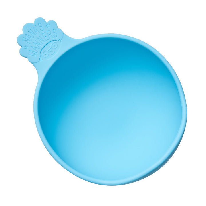 Nana's Manners Miseczka dla niemowlaka silikonowa z przyssawką Blue