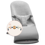 BabyBjorn Leżaczek dla niemowlaka Bliss 3D Jersey Light Grey + Zabawka