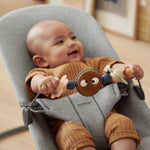 BabyBjorn Leżaczek dla niemowlaka Bliss 3D Jersey Light Grey + Zabawka