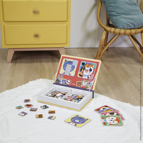 Janod Magnetyczna układanka Magnetibook   zwierzątka - 4kidspoint.pl