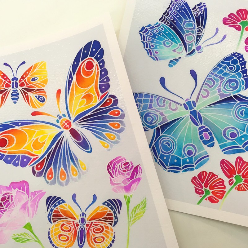 SentoSphere Zestaw artystyczny do malowania Aquarellum Motyle i Kwiaty