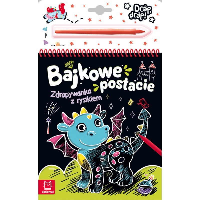 Aksjomat Zdrapywanka z rysikiem Bajkowe postacie - 4kidspoint.pl