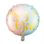 Party Deco  Balon baby shower foliowy Boy or Girl 35cm - 4kidspoint.pl