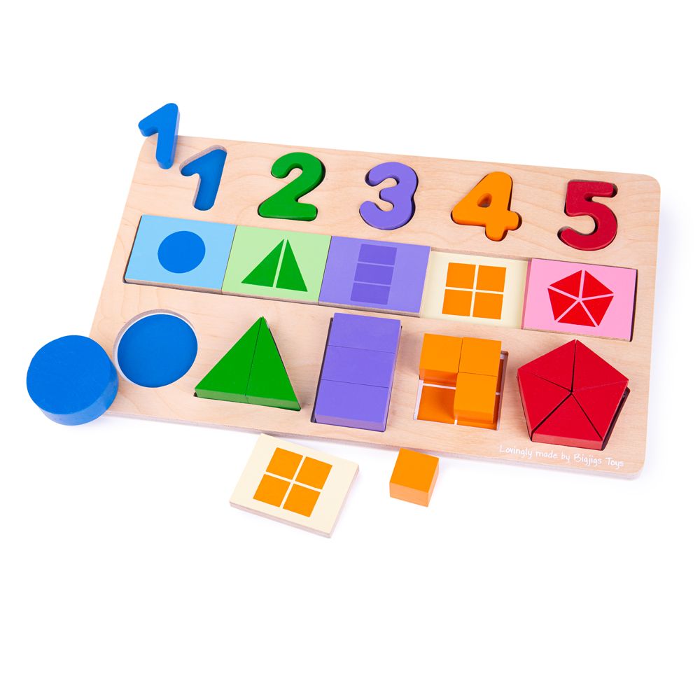 Bigjigs Toys Drewniana układanka edukacyjna Moje pierwsze ułamki