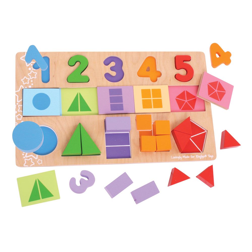 Bigjigs Toys Drewniana układanka edukacyjna Moje pierwsze ułamki