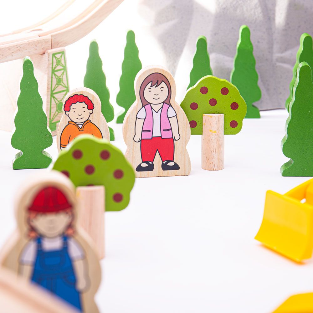 Bigjigs Toys Kolejka dla dzieci górska 112 elementów - 4kidspoint.pl