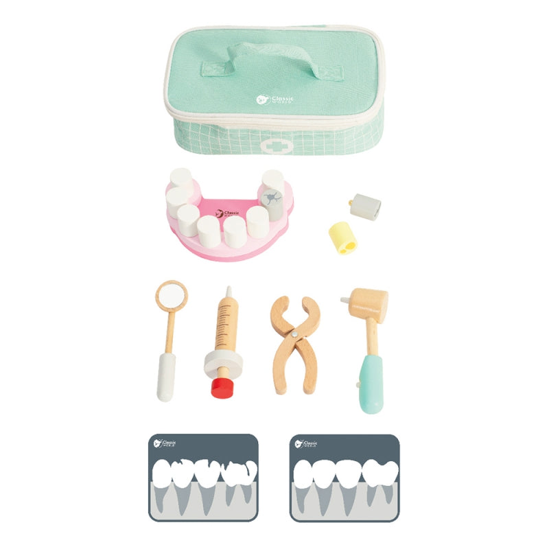 Classic World Zestaw Dentystyczny dla dzieci Walizka Lekarza18 elementów