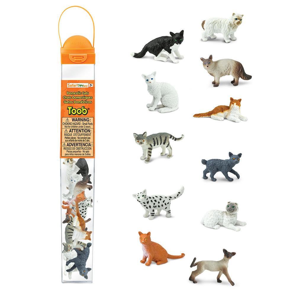 Safari Ltd  Zestaw figurek Montessori Koty Różne Rasy