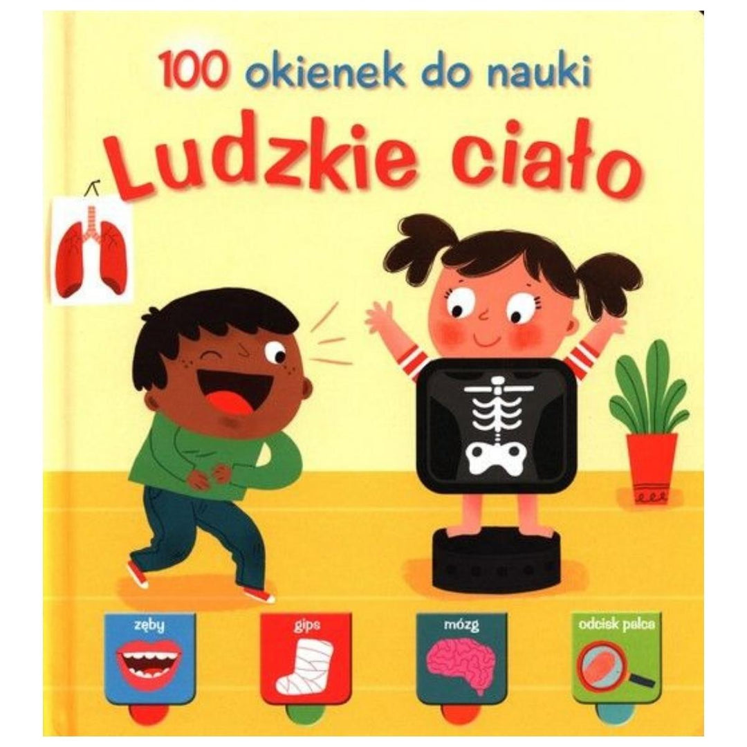 Wydawnictwo Yoyo Książka dla dzieci 100 okienek do nauki. Ludzkie ciało