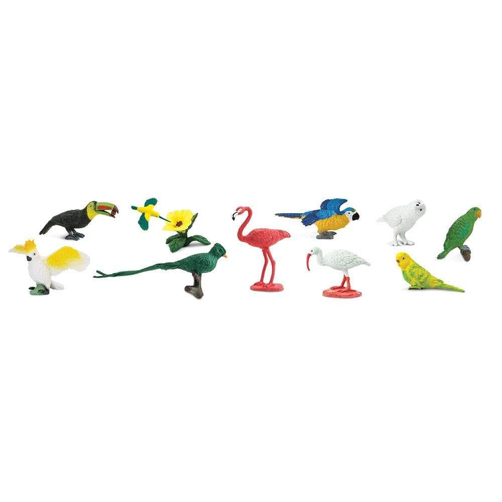 Safari Ltd Figurki zwierząt Egzotyczne Ptaki Montessori tuba